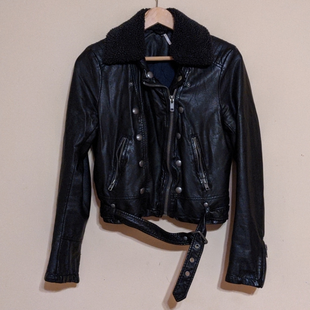 Free People Vegan Leather Jacket